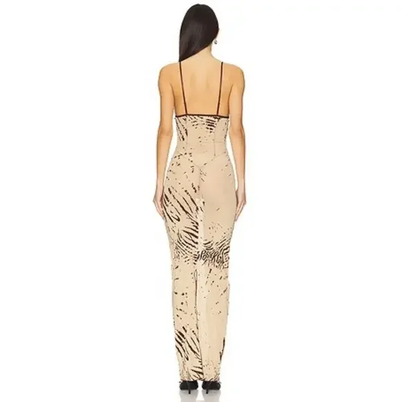 POSTER GIRL Hun Dress in Beige Zebra in Cream - Picture 6 of 6
